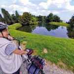 Radfahren in den Fuldaauen von Kassel